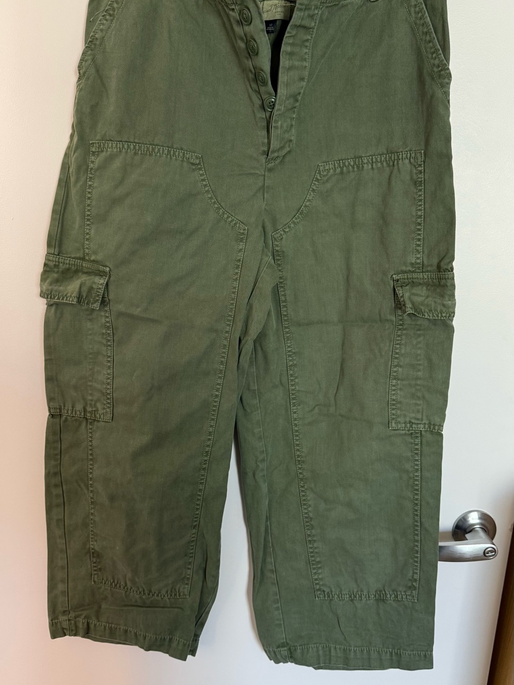 Universal Thread Olive Green Wide Leg Cargo Jumpsuit Pants